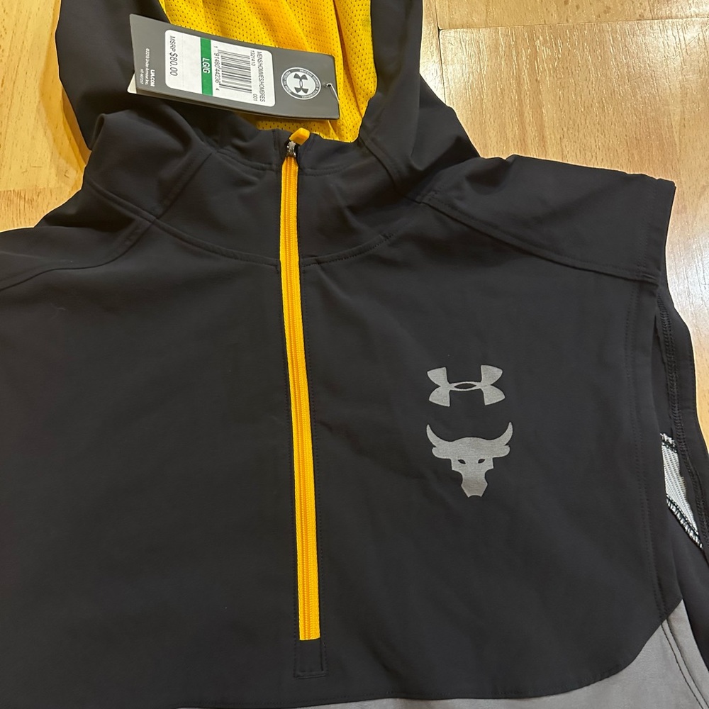 Brand New Under Armour Project Rock performance sleeveless hoodie